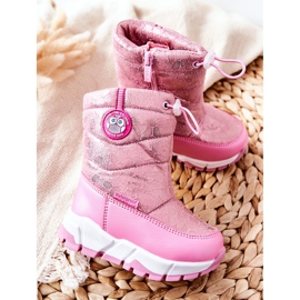 PJ2 Stivali da neve caldi per bambini con cerniera Layoth rosa 2