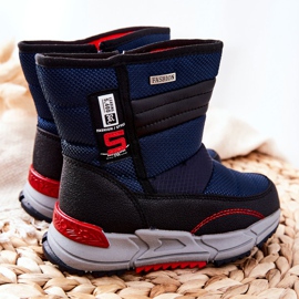 PJ2 Stivali da neve alti e caldi per bambini Navy Blue Leoth blu navy 2