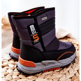 PJ2 Stivali da neve alti caldi neri da bambino Leoth nero 2