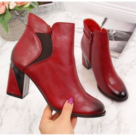 Stivali su palo decorativo, coibentato Jezzi W JEZ251A bordeaux nero rosso 1