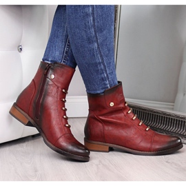 Stivali con decorazioni Jezzi W JEZ52C rosso nero 1
