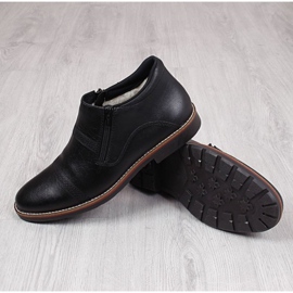 Comodi stivali in pelle M Rieker 15381-00 nero 1