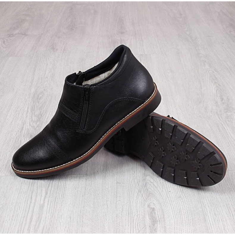 Comodi stivali in pelle M Rieker 15381-00 nero 1