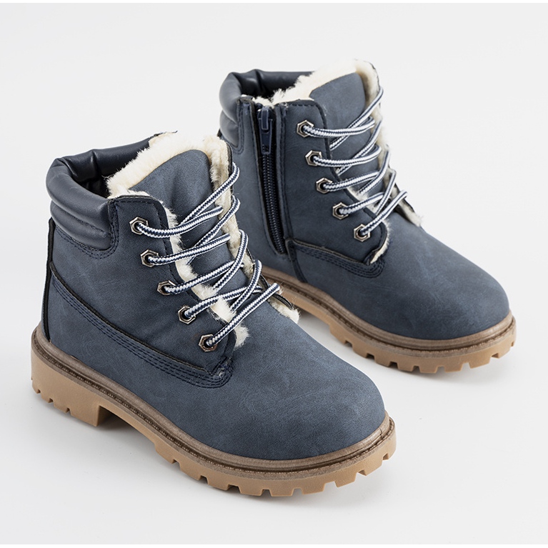 Trappers per bambini blu navy Marseau 1