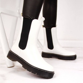 Stivaletti Chelsea caldi S. Barski W OLI130B bianco bianca 1