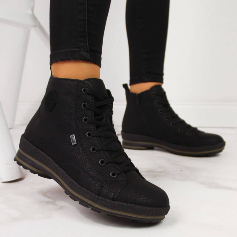 Rieker W Z2400 scarpe da trekking comode nere nero 1