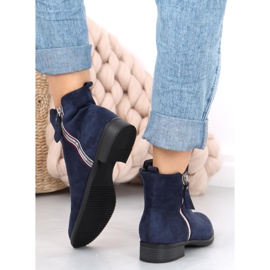 Stivaletti Isabel Navy in camoscio blu navy 1