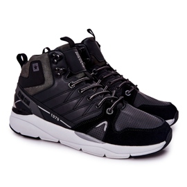 Scarpe sportive alte da uomo Big Star II174223 Nere nero 2