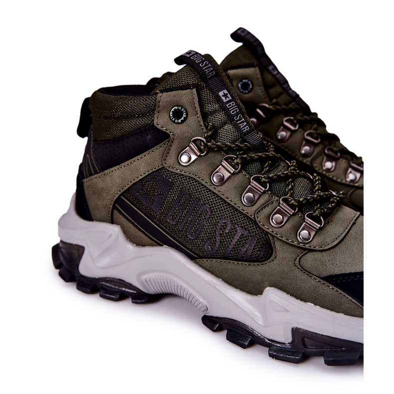 Scarpe da trekking da uomo Big Star II174202 Khaki nero verde 1