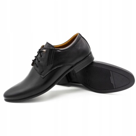 Scarpe in pelle maschile nera nero 3