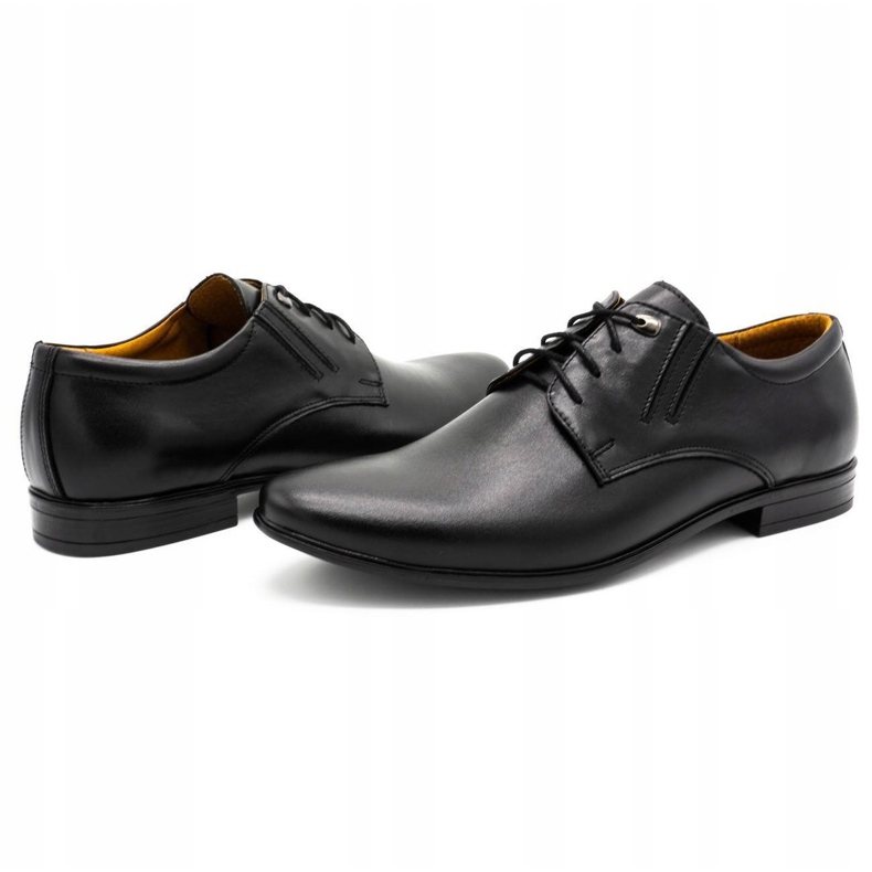 Scarpe in pelle maschile nera nero 5