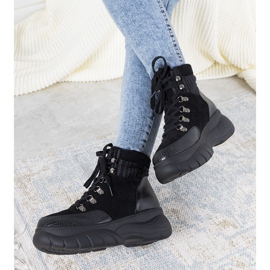 Sneakers invernali nere con tema animalier Miron nero 1