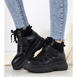 Sneakers nere invernali con tema animali Ninette nero 2