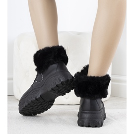 Sneakers nere con pelliccia Doreen nero 1