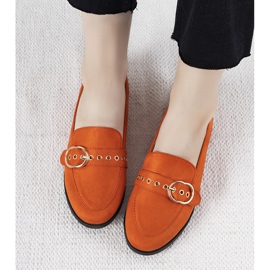 Mocassini arancioni con decoro Verreau oro arancia 1