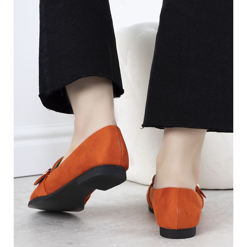 Mocassini arancioni con decoro Verreau oro arancia 2