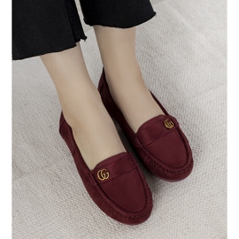 Mocassini bordeaux su zeppa Linette nascosta rosso 2