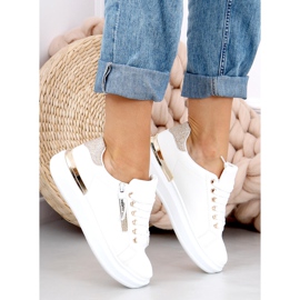 Sneakers Idda Gold da donna bianca 1
