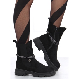 Stivaletti Chelsea con tomaia alta Hilde Black nero 1