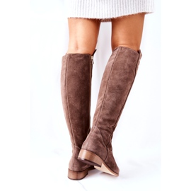 Lewski Shoes Stivali in pelle scamosciata Earth Velour 2840 beige 4