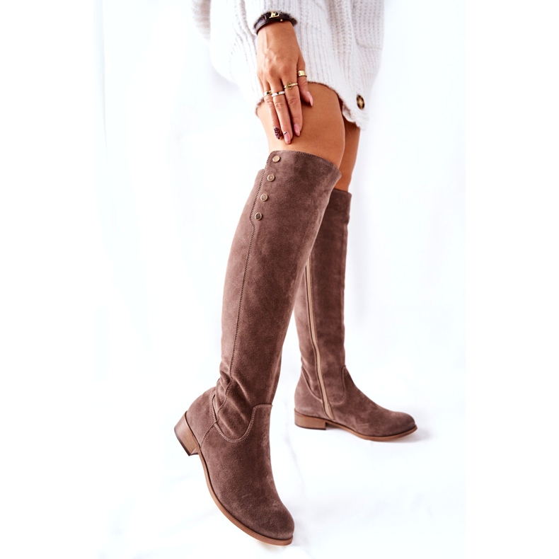 Lewski Shoes Stivali in pelle scamosciata Earth Velour 2840 beige 5