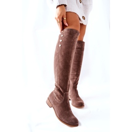 Lewski Shoes Stivali in pelle scamosciata Earth Velour 2840 beige 6