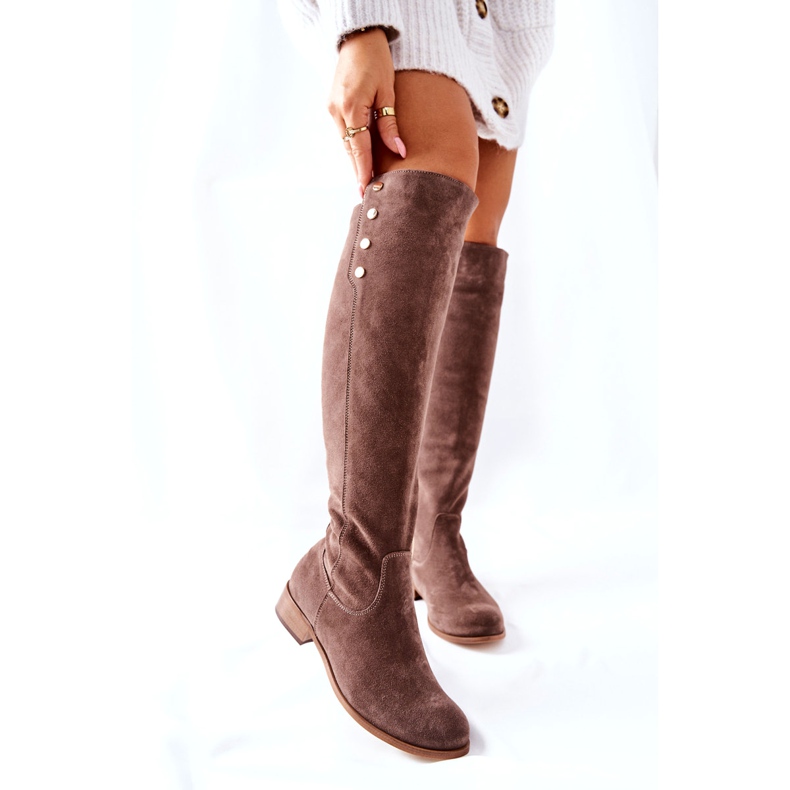Lewski Shoes Stivali in pelle scamosciata Earth Velour 2840 beige 6