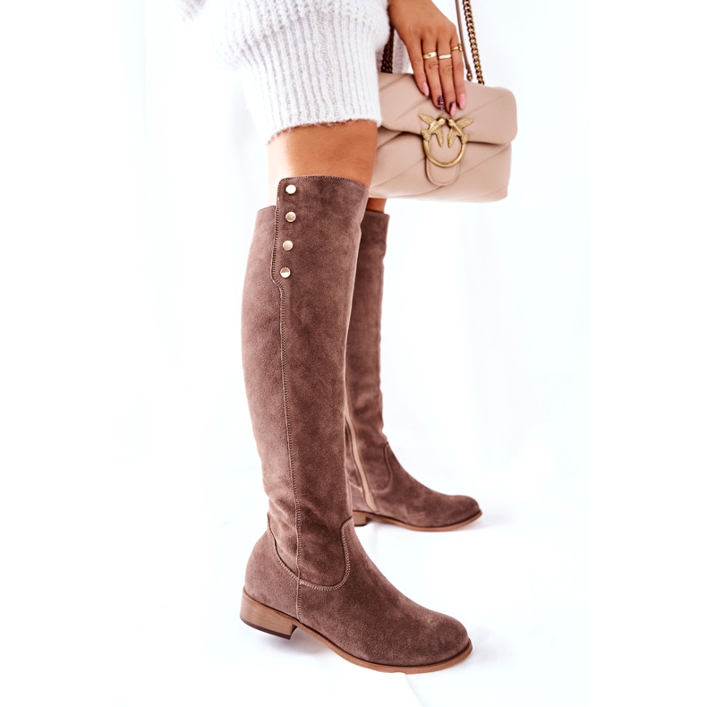 Lewski Shoes Stivali in pelle scamosciata Earth Velour 2840 beige 1