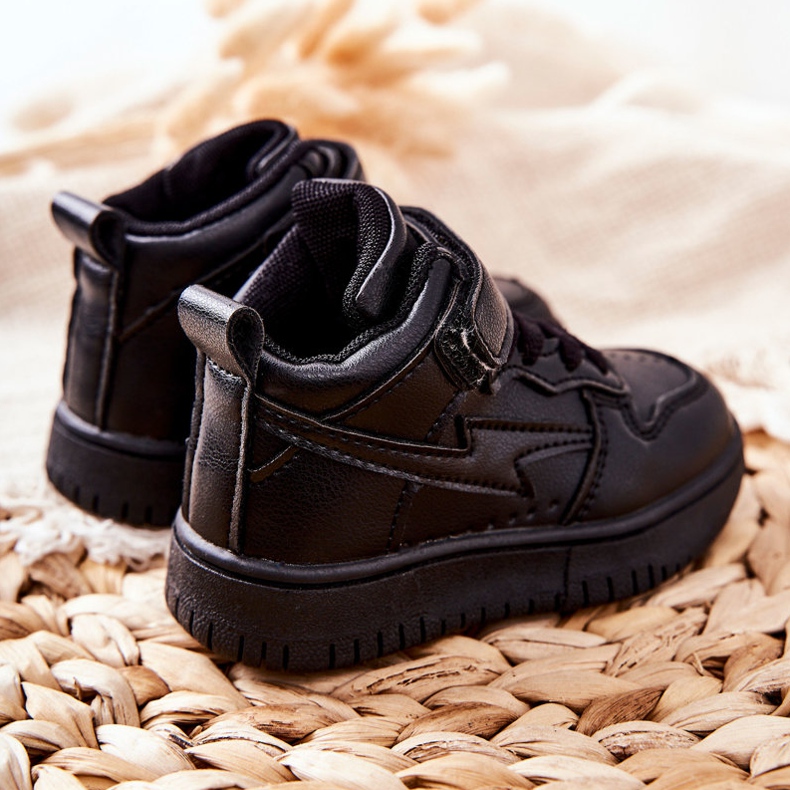FR1 Scarpe sportive alte per bambini nere Bartnie nero 2