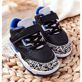 FR1 Scarpe sportive per bambini in lino nero e blu bianca 2