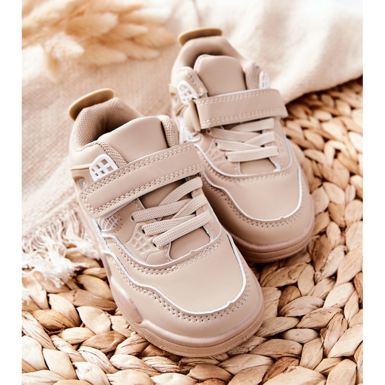 FR1 Scarpe Sportive Bambino in Pelle Beige Marisa bianca 2