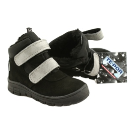Ragazzi neri impermeabili con velcro mazurek 1360 nero 5
