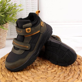 Stivali con isolamento in velcro McKeylor Jr JAN59B kaki bianca verde 1