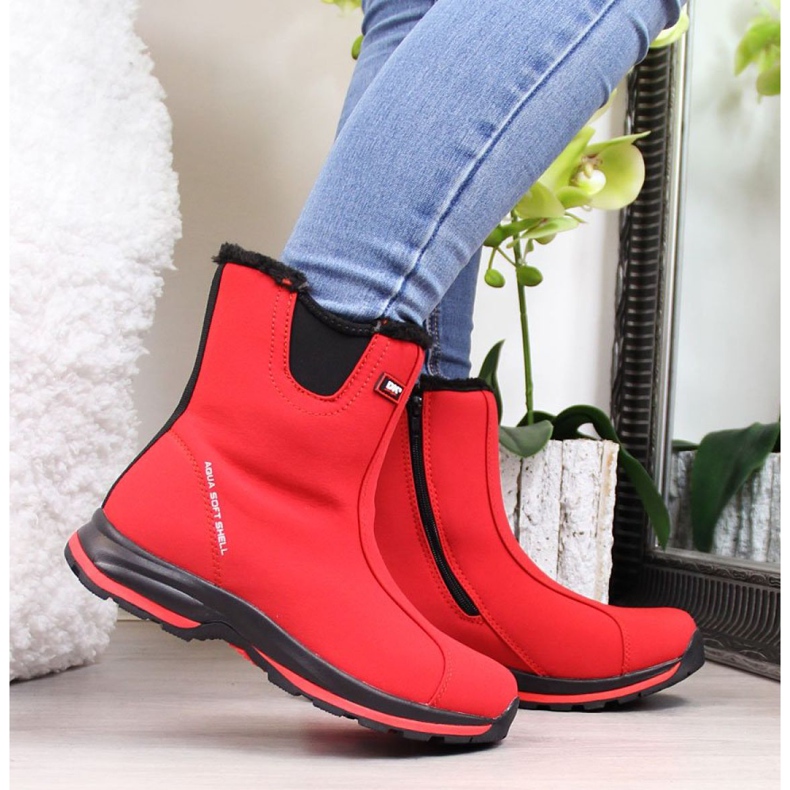 Stivali da neve isolati impermeabili Dk W DK1C rossi rosso 1