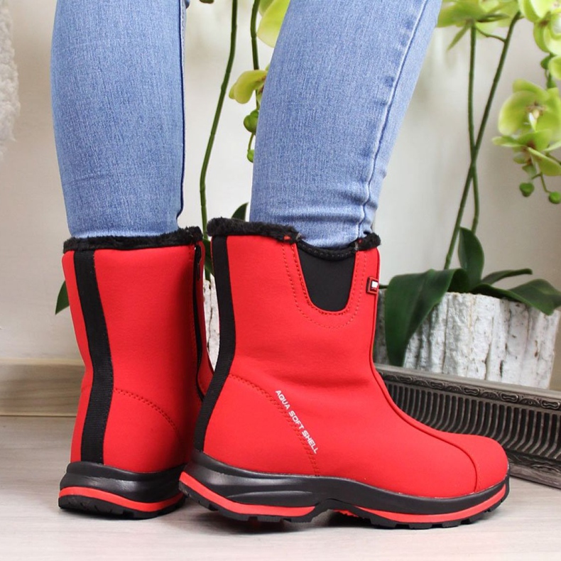 Stivali da neve isolati impermeabili Dk W DK1C rossi rosso 2