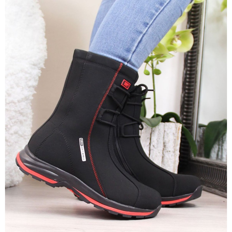Stivali da neve impermeabili legati Dk W DK15D nero 1