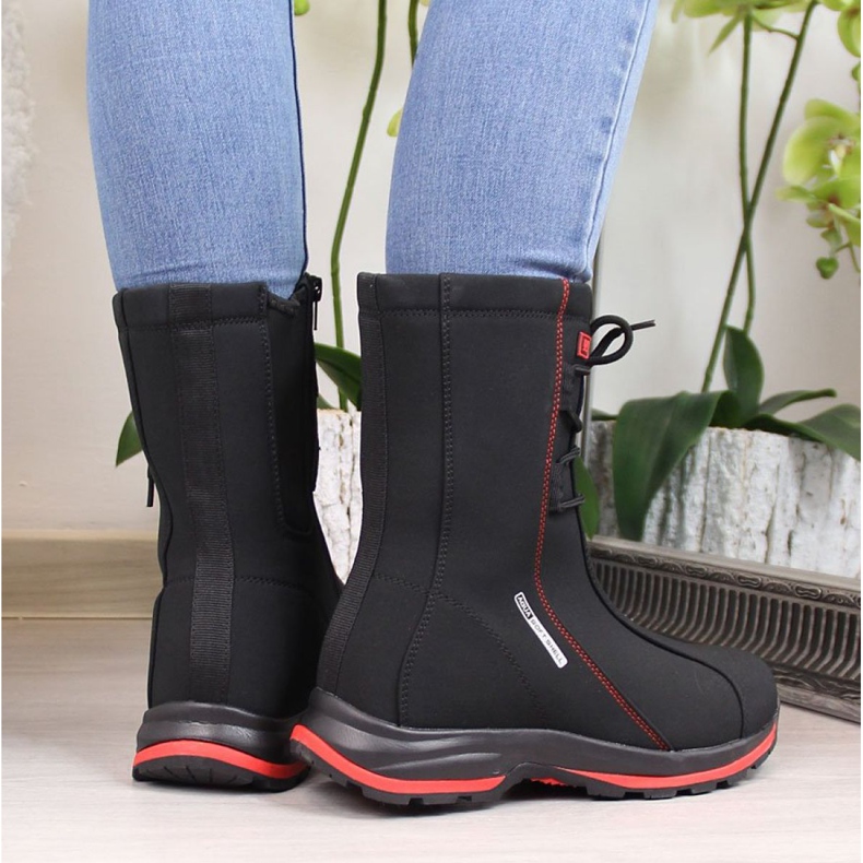 Stivali da neve impermeabili legati Dk W DK15D nero 2