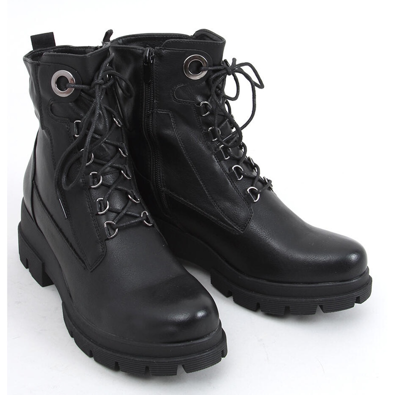 Stivali con zeppa bassa Turid Black nero 1
