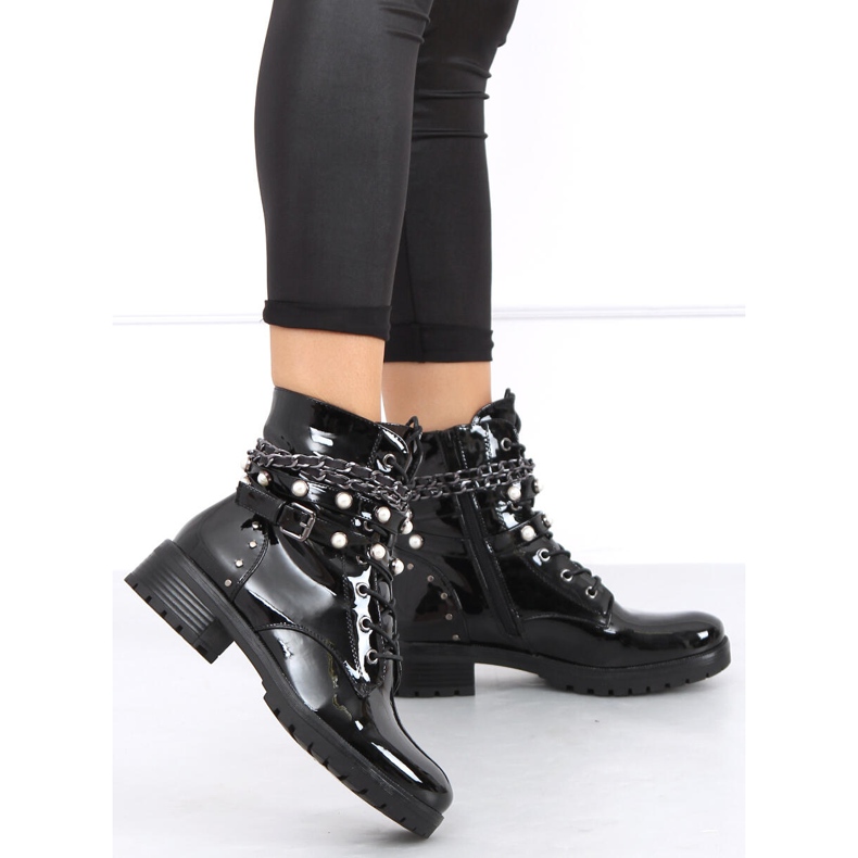 Stivali laccati Anite Black nero 1