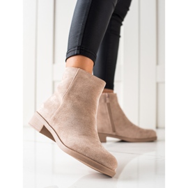 Mannika Stivali classici in pelle scamosciata beige 1