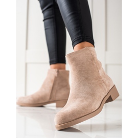 Mannika Stivali classici in pelle scamosciata beige 2