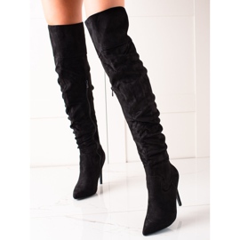 TRENDI Stivali sexy con tacco alto nero 1