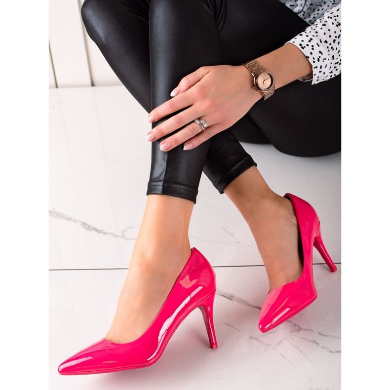 Best Shoes Décolleté laccate rosa 1