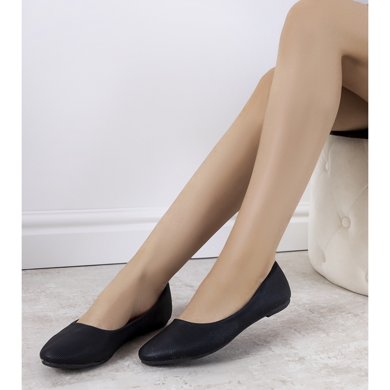 Ballerine in ecopelle scamosciata nere di Silma nero 2