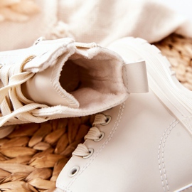 FR1 Sneakers Calde In Pelle Per Bambini Beige Chiaro Bomi 1