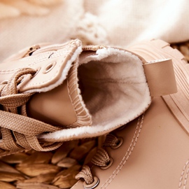 FR1 Sneakers Calde In Pelle Per Bambini Beige Bomi 1