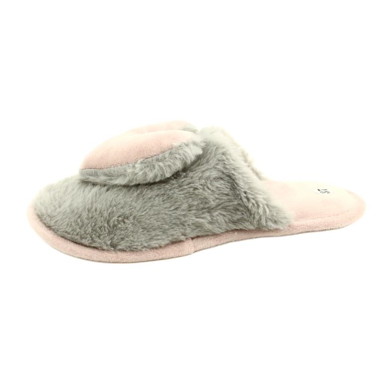 Evento Pantofole di pelliccia da donna 21PA36-4378 grigio rosa 2