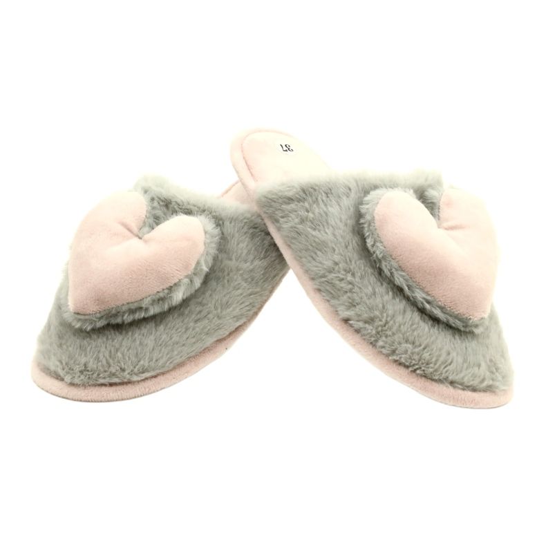 Evento Pantofole di pelliccia da donna 21PA36-4378 grigio rosa 4