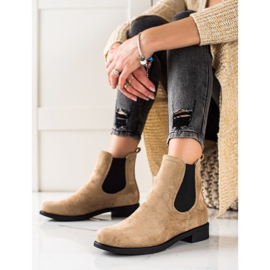 TRENDI Stivaletti Chelsea alla moda beige 1
