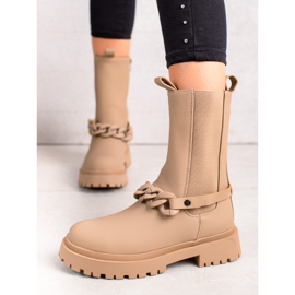 TRENDI Lavoratori beige con una striscia decorativa 1